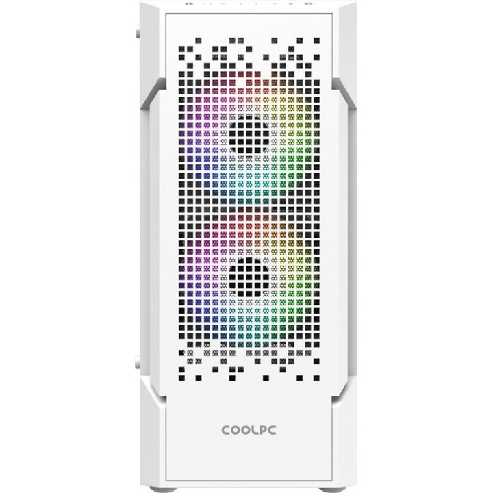 COOLPC Shadow Core Bianco Case ATX Mid-Tower con ARGB e pannello frontale a rete