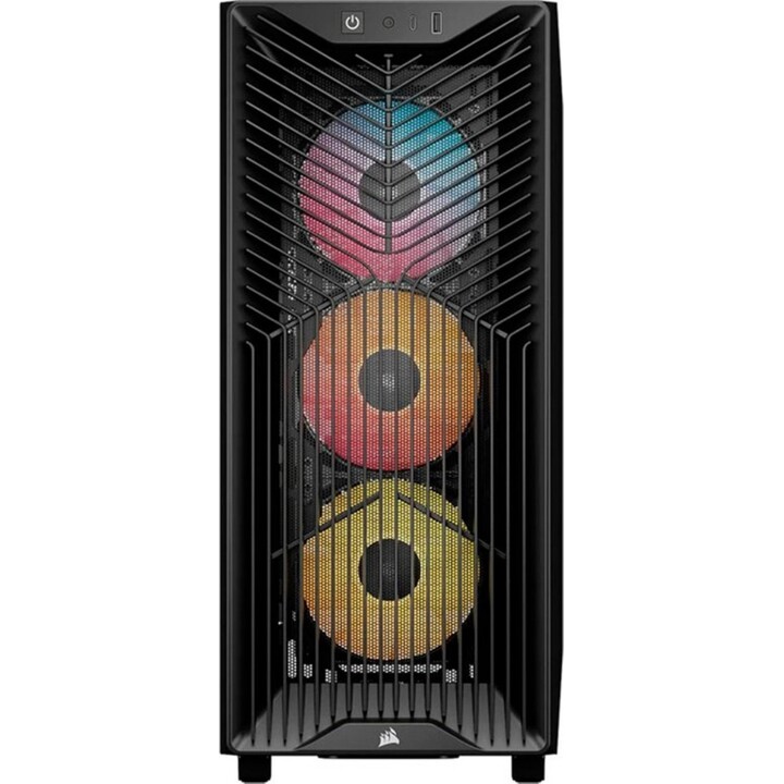 Corsair 3200D RS ARGB Mid-Tower ATX Case, 3 ventole da 120 mm, vetro temperato nero