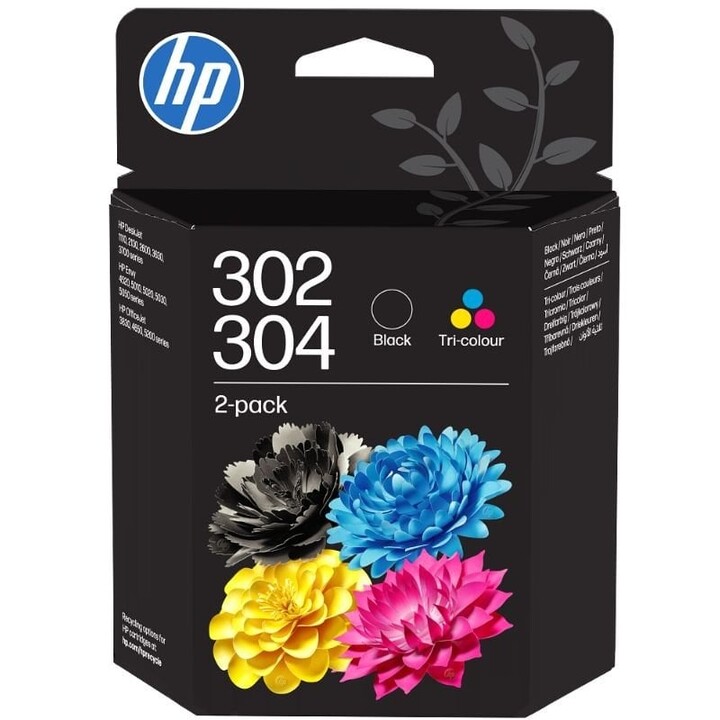 Cartouches d´encre HP authentiques n° 302 + n° 304 (pack multiple tricolore/noir)