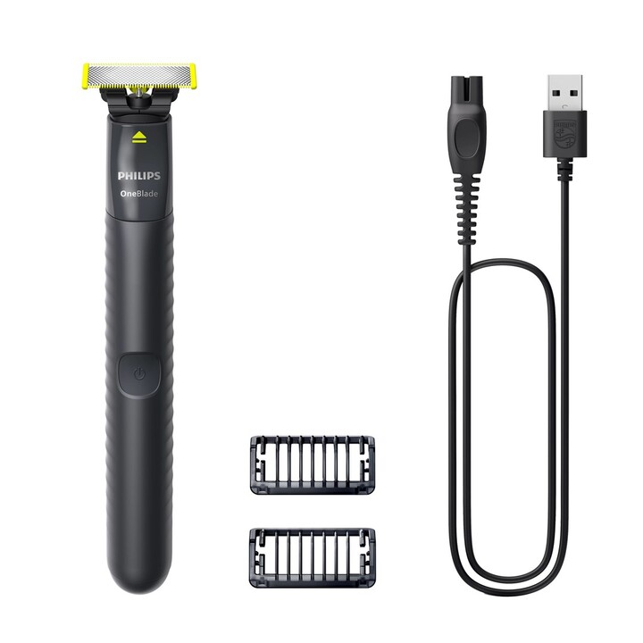 Philips Norelco OneBlade QP1424/10 rasoir pour homme Rasoir à grille Tondeuse Charbon de bois