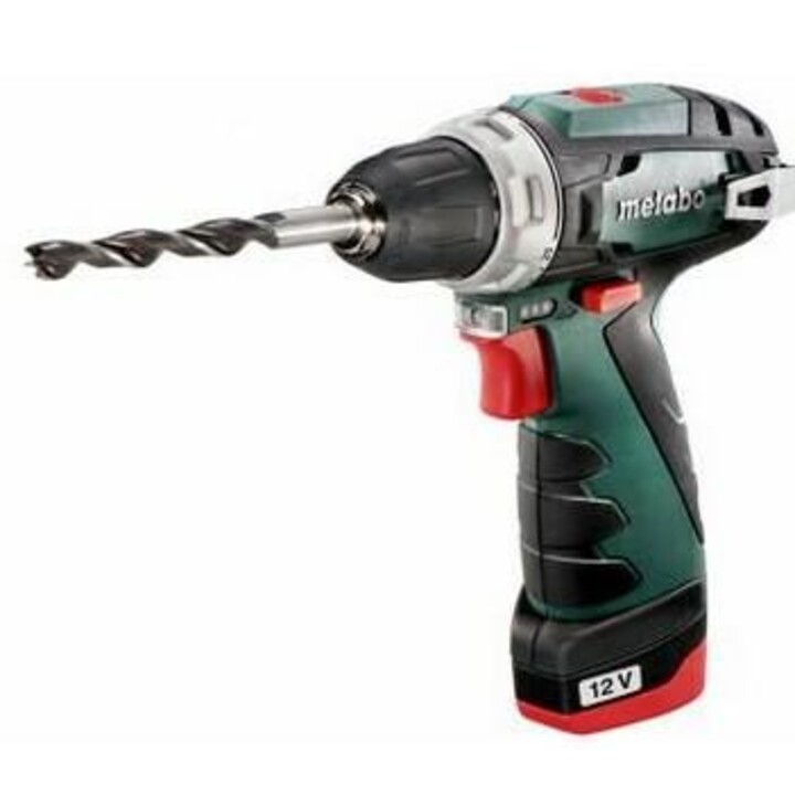 Metabo POWERMAXX BS BASIC 1400 tr/min Sans clé 800 g Noir, Rouge