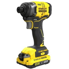 Parafusadeira e chave de impacto elétrica Stanley SFMCF810D2K-QW, 2800 RPM, preta e amarela.