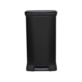 CURVER METALLIC WASTE BIN 50L WITH PEDAL /IML BLACK