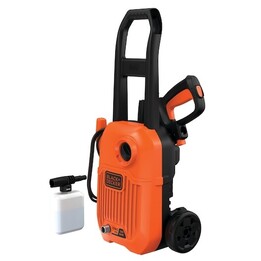 Idropulitrice ad alta pressione Black & Decker BEPW1650-QS o idropulitrice elettrica compatta da 330 l/h, colore arancione.