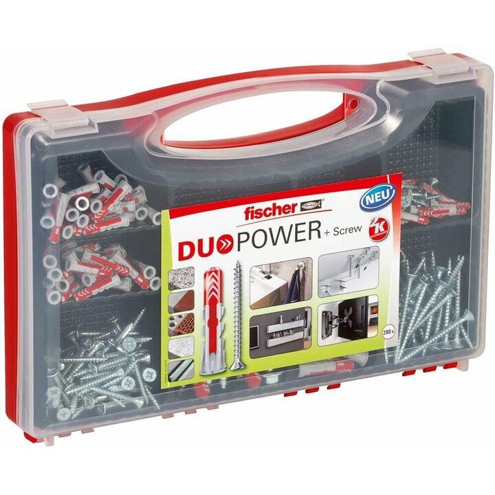 Fischer 536091 ancrage à vis et cheville murale 140 pièce(s) Kit de fiches murales et vis
