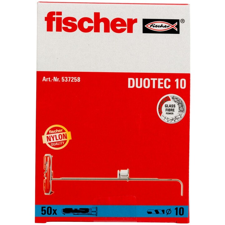 Fischer 537258 ancrage à vis et cheville murale 50 pièce(s) Kit de fiches murales et vis 50 mm