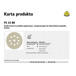 KLINGSPOR SELBSTKLEBENDE SCHLEIFSCHEIBE 225mm PS33BK gr.180 GLS38 /50Stk.