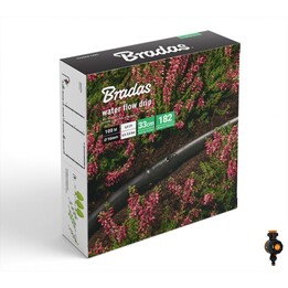 Bradas Water Flow Drip Irrigation Kit 100m with Water Flow Timer