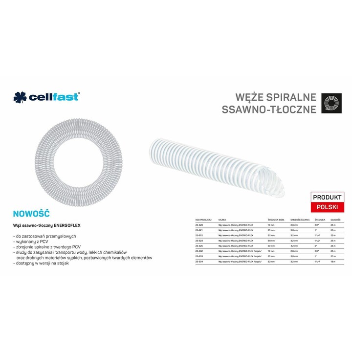 C. TUBO DI ASPIRAZIONE E PRESSIONE PER POMPE 25 mm x 25 mm INCOLORE ENERGO-FLEX