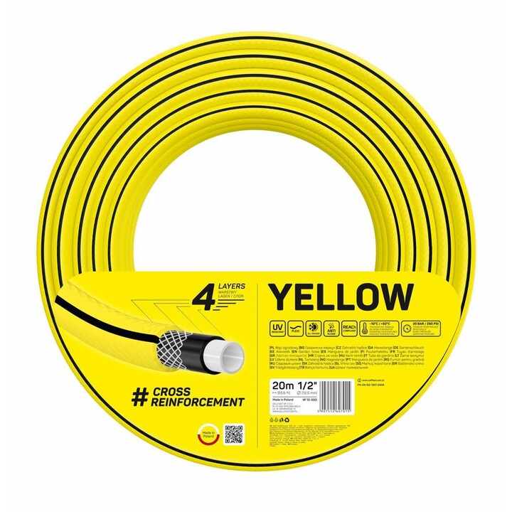 CELLFAST MANGUERA DE JARDÍN YELLOW 3/4" 50m
