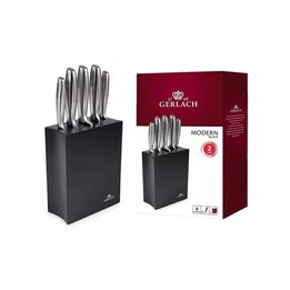 Set di 5 coltelli da cucina in ceppo Modern nero