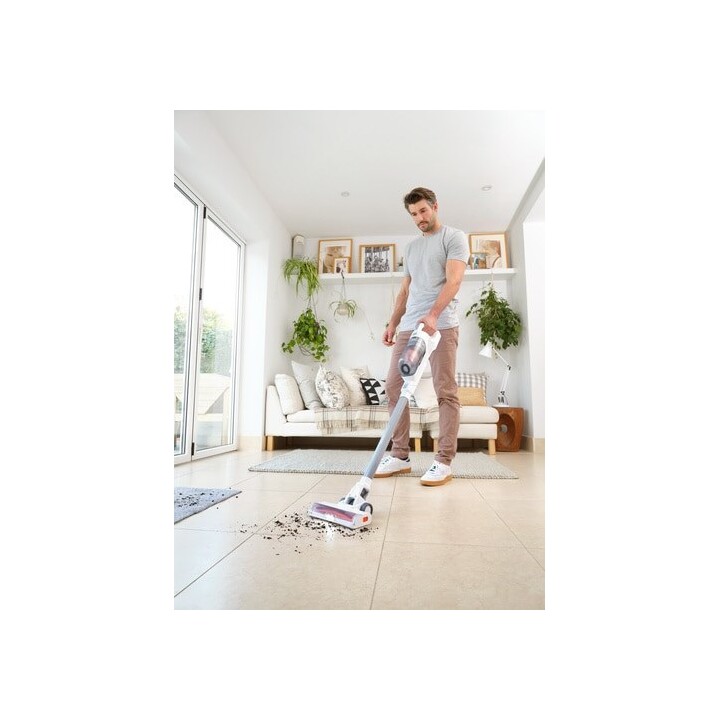 Aspirador de pó vertical sem fio Black & Decker BHFEA515J, alimentado por bateria, ciclônico, sem saco, 0,5 L, laranja