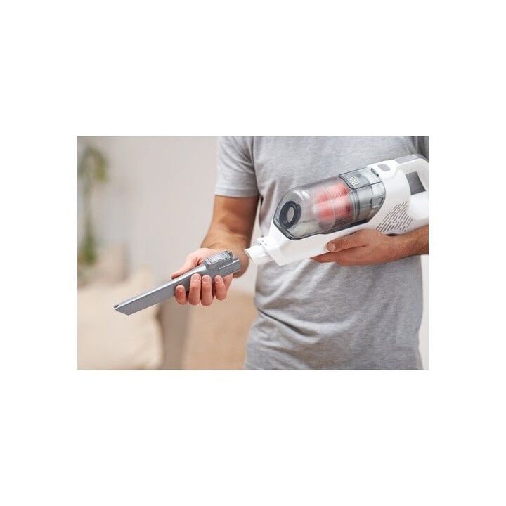 Black & Decker BHFEA515J Stabstaubsauger/Elektrischer Besen Akku Trocken Zyklonal Beutellos 0,5 l Orange, Weiß 1,5 Ah