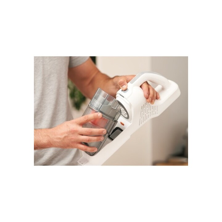 Aspirador de pó vertical sem fio Black & Decker BHFEA515J, alimentado por bateria, ciclônico, sem saco, 0,5 L, laranja