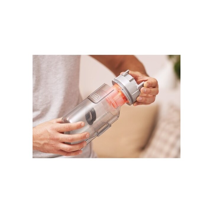 Black & Decker BHFEA515J Stabstaubsauger/Elektrischer Besen Akku Trocken Zyklonal Beutellos 0,5 l Orange, Weiß 1,5 Ah