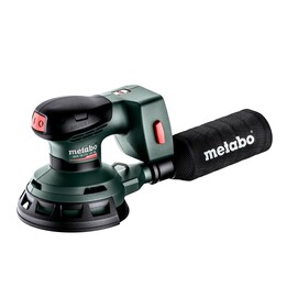 Lixadeira orbital aleatória Metabo SXA 18 LTX 125 BL, 10.000 RPM, preta e verde.