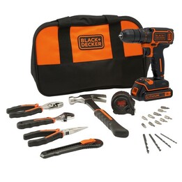 Chave de impacto Black & Decker BDCDC18HTSA-QW, preta e laranja.