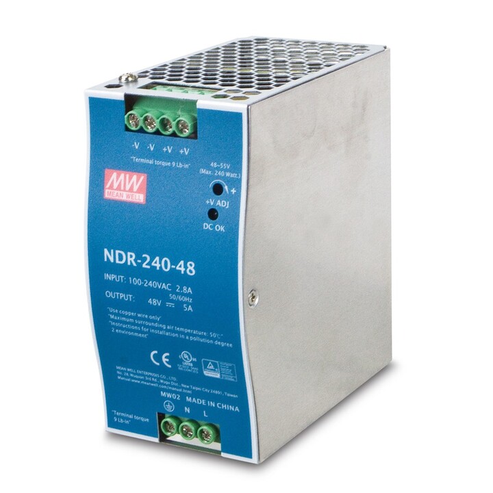 PLANET PWR-240-48 unidad de fuente de alimentación 240 W Azul, Gris