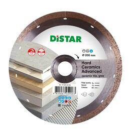LAMA DIAMANTATA AVANZATA IN CERAMICA DURA DISTAR 200 x 1,3 x 10 x 25,4