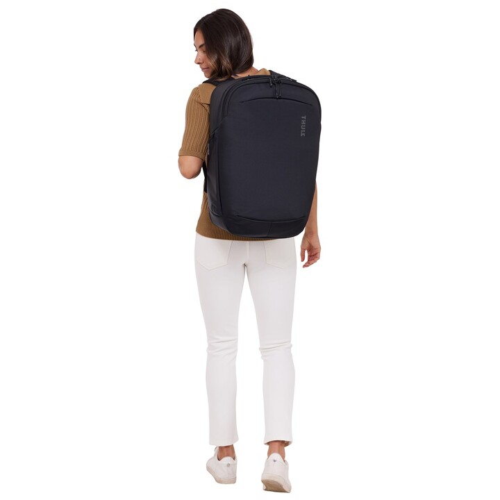 Mochila Thule Subterra 2 TSD440 preta, mochila de viagem, poliéster preto