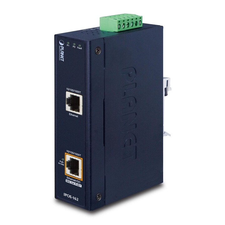 PLANET IPOE-162 Gigabit Ethernet (10/100/1000) Power over Ethernet (PoE) Switch, Black
