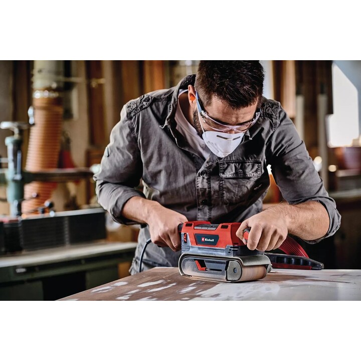 Einhell TE-BS 850 E Ponceuse à bande 400 tr/min Gris, Rouge 850 W
