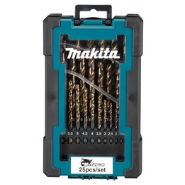 MAKITA ZESTAW WIERTEŁ DO METALU HSS-G M-FORCE 25szt.1-13mm