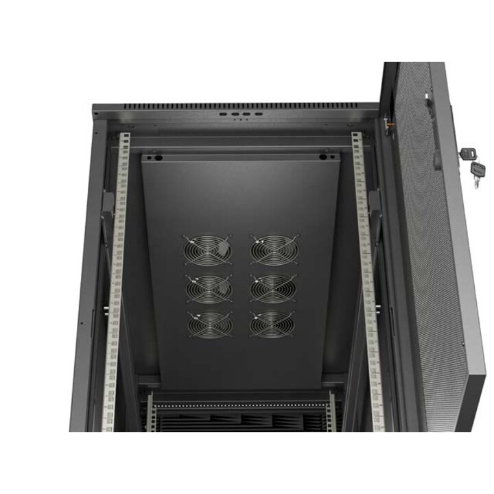 Lanberg FF01-6222-23B 22U Rack Cabinet, Freestanding Rack or Frame, Black