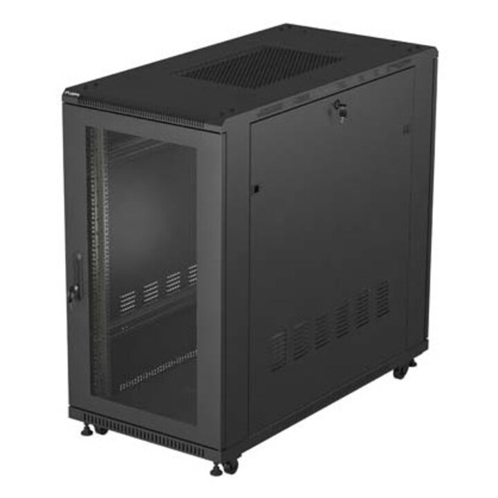 Lanberg FF01-6222-23B 22U Rack Cabinet, Freestanding Rack or Frame, Black