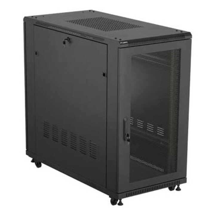Lanberg FF01-6222-23B 22U Rack Cabinet, Freestanding Rack or Frame, Black