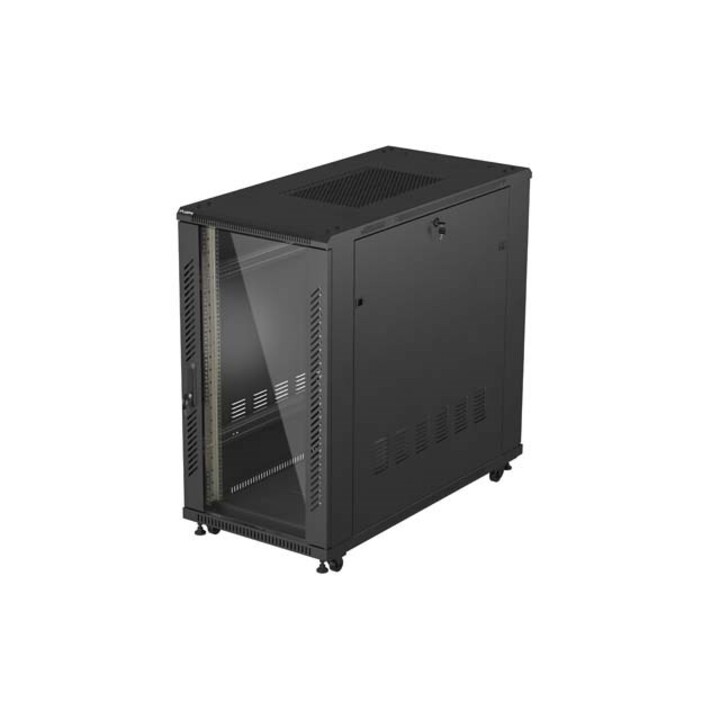 Armadio rack Lanberg FF01-6222-12B 22U, rack autoportante o telaio, nero