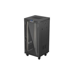 Gabinete para rack Lanberg FF01-6624-12BL 24U, rack independente ou estrutura, preto