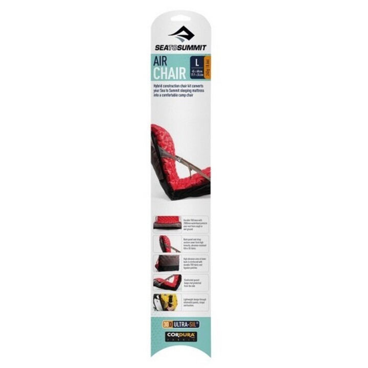 Sea To Summit Air Chair 450 mm Noir, Citron vert
