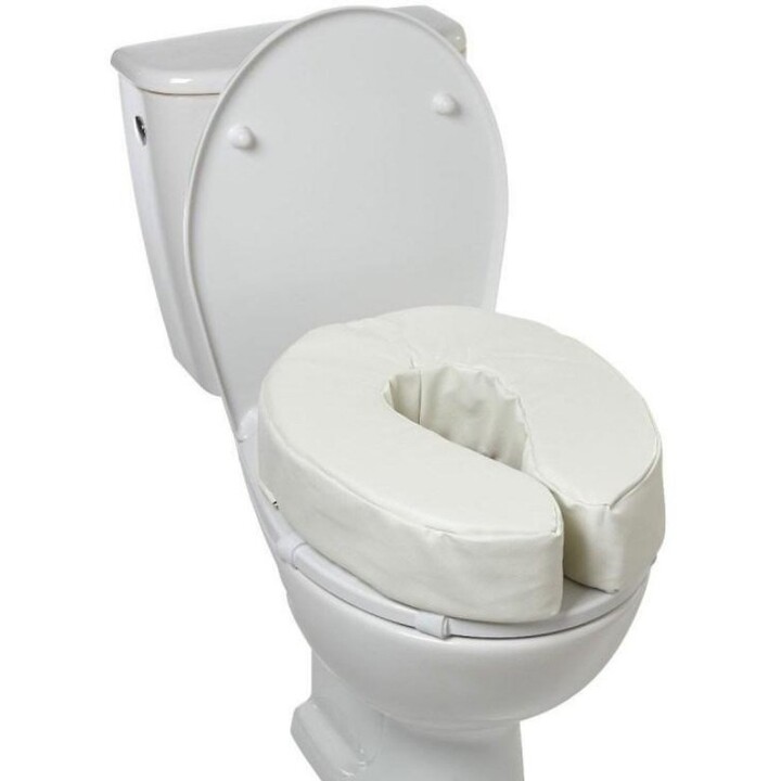 Sundo PLN009, siège de toilette souple 10cm avec design ergonomique pour un confort maximal et système d'installation facile, bl