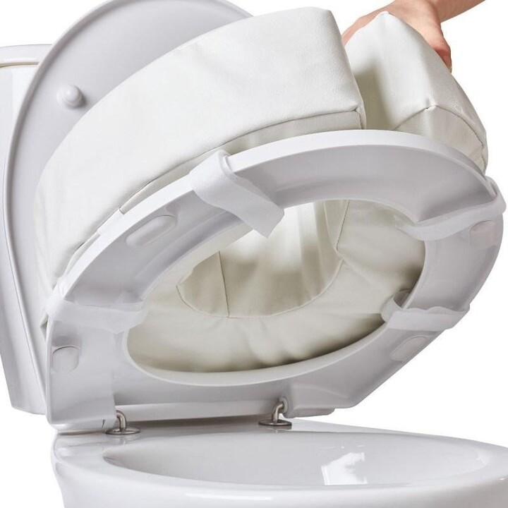 Sundo PLN009, Asiento de Inodoro Blando de 10cm con Diseño Ergonómico para Máximo Confort y Fácil Instalación, Blanco