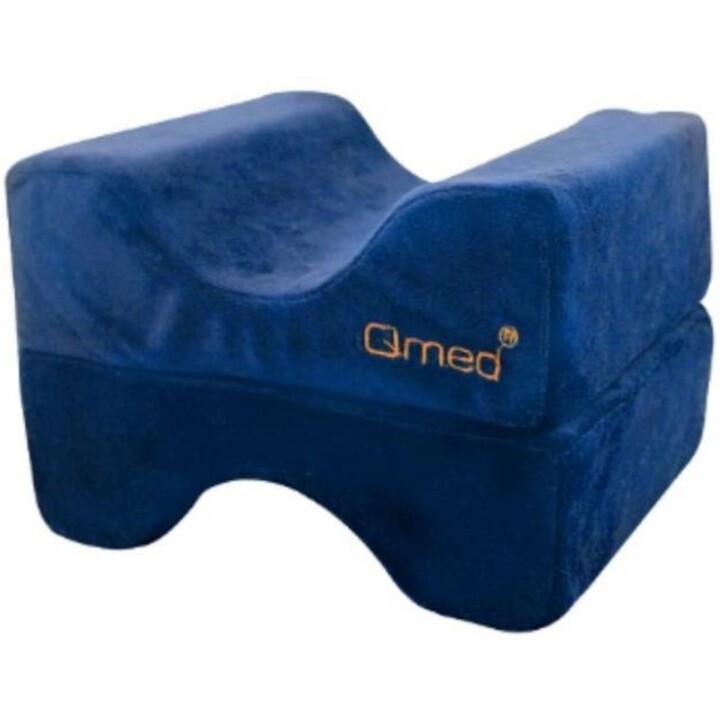 Qmed, coussin déployable entre les genoux et sous les jambes pour l'alignement postural pendant la récupération du sommeil, bleu