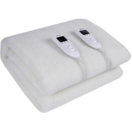 Camry CR 7421, Electric Blanket and Heating Pad 2x60W with Adjustable Temperature Control for Thermal Comfort, White