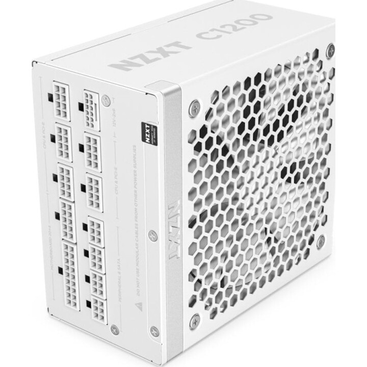NZXT C1200 Gold ATX 3.1 PCIe 5.1 1200W 80 Plus Gold Modular White Power Supply