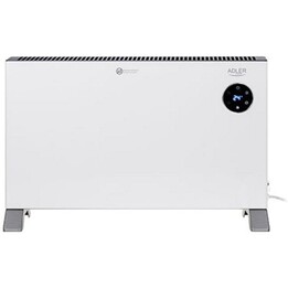 Adler AD 7752, Aquecedor de convecção de 2000 W com ecrã LCD e controlo remoto, branco