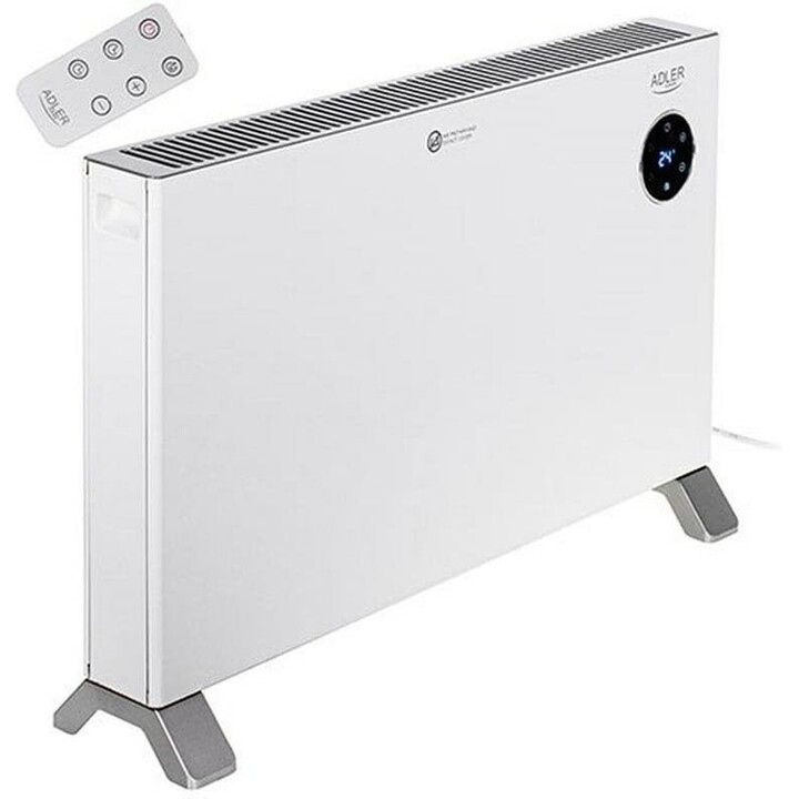 Adler AD 7752, 2000W Convection Heater with LCD Display and Remote Control Management, White