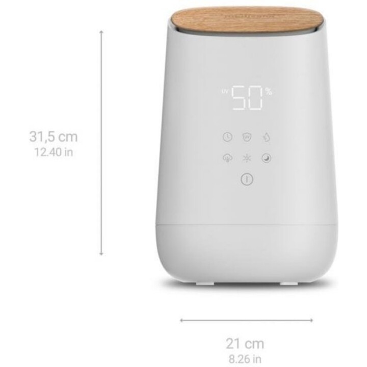 Medisana AH 680, Ultrasonic Air Humidifier with Cold Mist Technology for Home Comfort, White