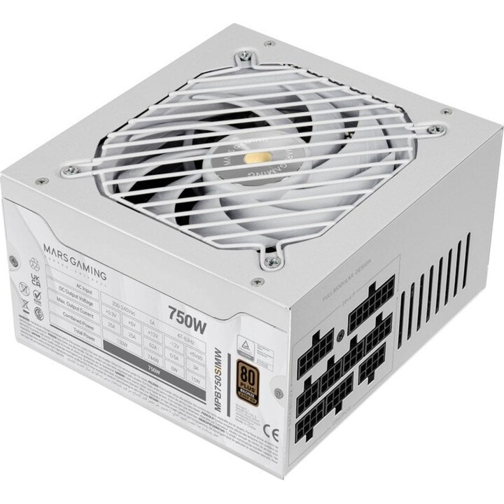 Fuente Alimentación Mars Gaming Mpb750sim Fuente Alimentación Modular Atx 750w 80 Plus Bronze Blanco