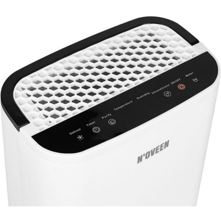 Noveen DH350, deumidificatore d'aria con funzione di purificazione UV e design compatto per la casa, bianco