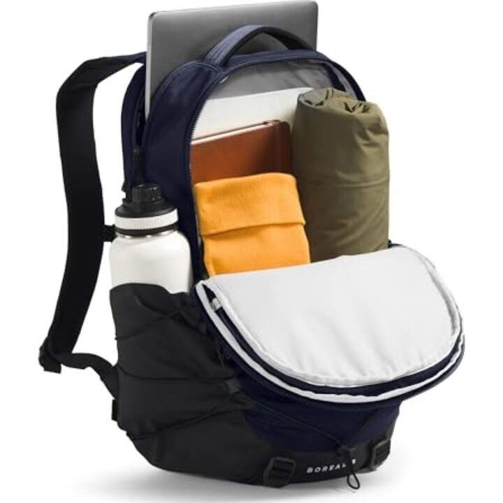 Zaino The North Face Borealis (28L) blu navy - nero, 100% poliammide riciclata