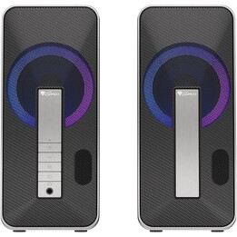 GENESIS Helium 100 BT RGB conjunto de altavoces 10 W PC/ordenador portátil Negro, Plata 2.0 canales Bluetooth