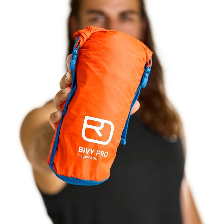 Ortovox BIVY PRO, Bolsa de Vivaque de Alta Resistencia para Situaciones de Emergencia y Montañismo, Naranja