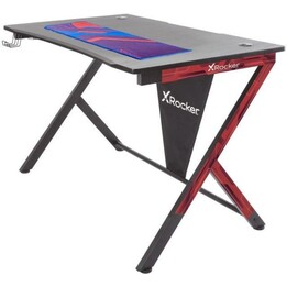 X Rocker Ocelot Carbon, Gaming-Schreibtisch mit Mauspad und integriertem Kabelmanagementsystem, schwarz