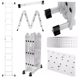 Extralink Articulated Ladder Lad3x4m 3x4, 3.55 M