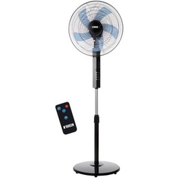 Noveen F455, 16-Inch/40cm Pedestal Fan with Remote Control and Air Speed Management, Black