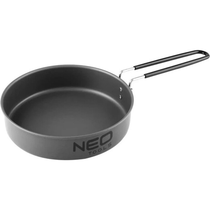 Neo Tools 63-145, Juego de Utensilios para Senderismo y Camping con Diseño Ligero y Compacto, Negro